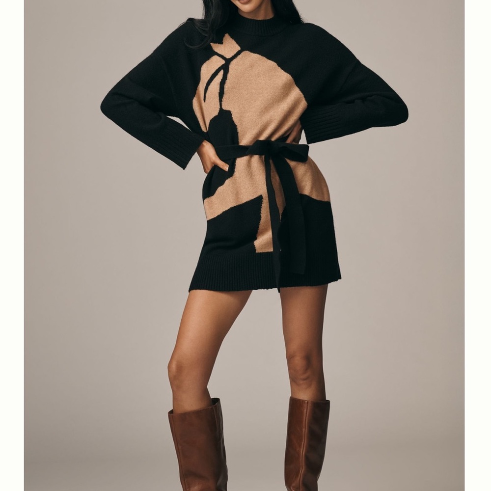 Anthroplogie Corey Lynn Calter Heidi Long Sleeve Tunic Sweater Dress New Horse